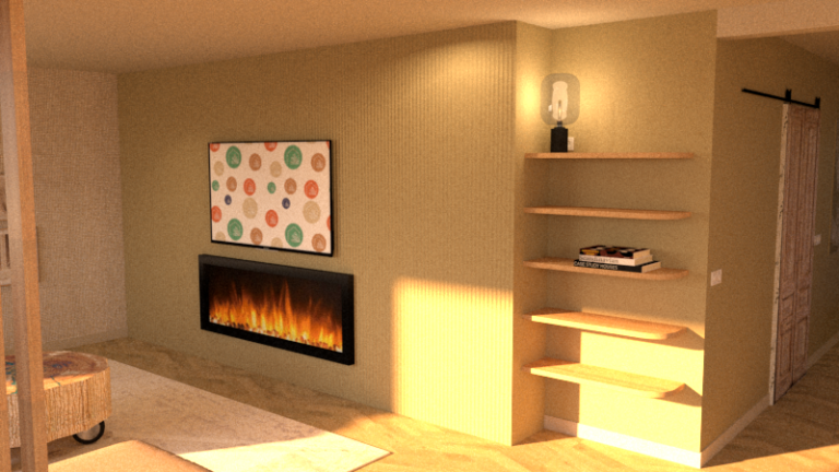 3D woonkamer